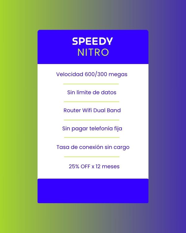 Plan Nitro Speedy Colonia